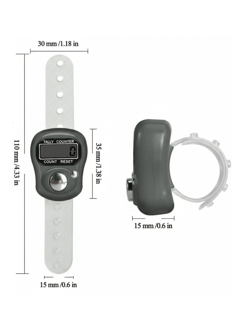 vexa pro 3pcs Digital Tasbih Tally Counter with LCD Display & Adjustable Finger Strap – Prayer & Zikr Counter - Image 5